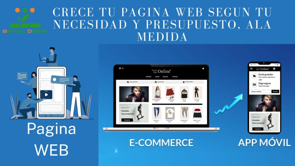Crece tu pagina web segun tu necesidad y presupuesto ala medida